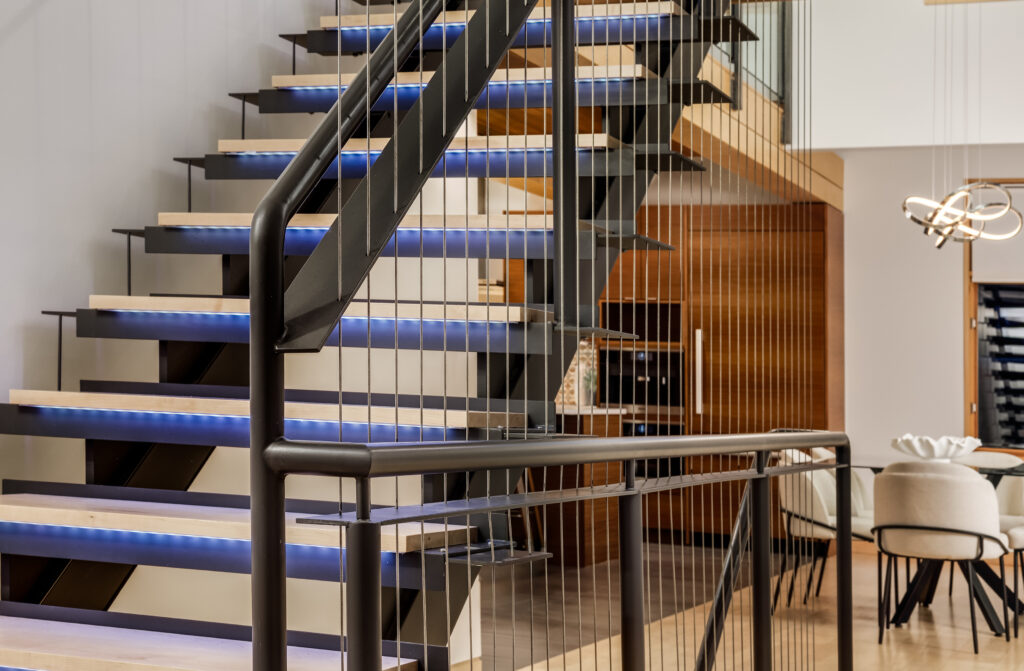 Beautiful illuminated stairs