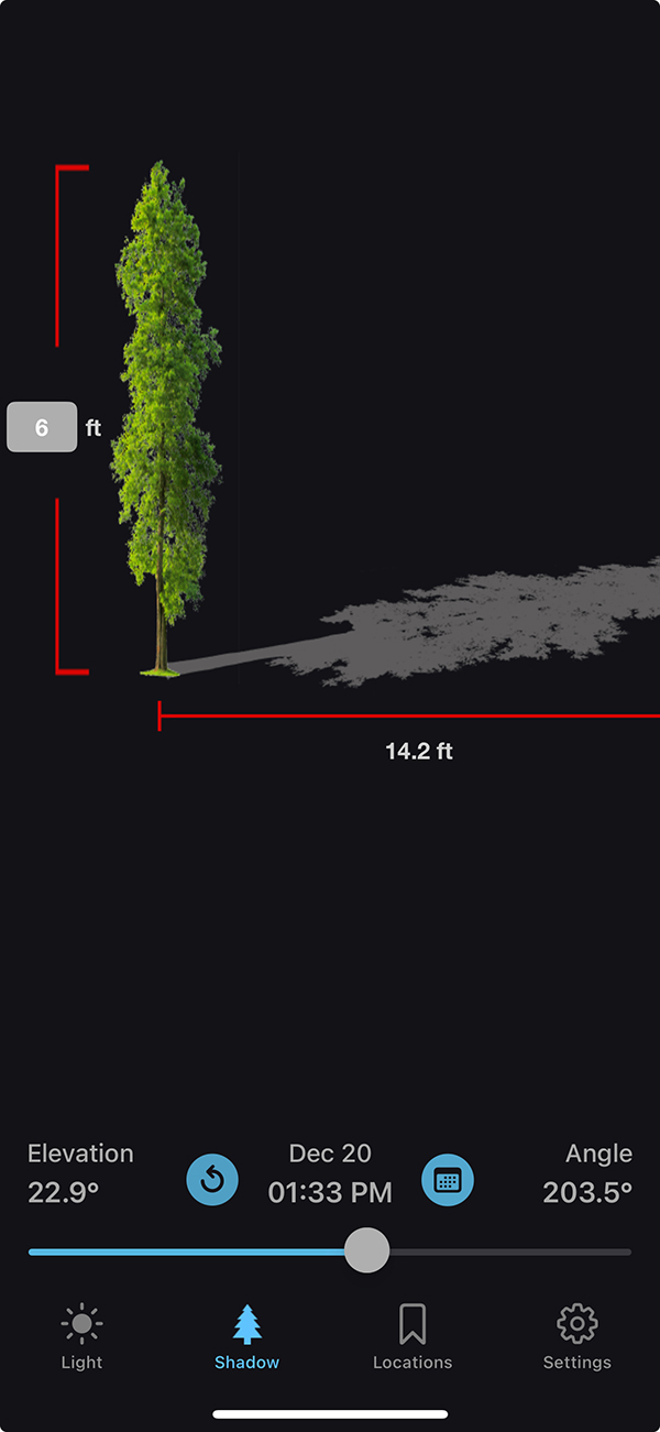 shadow length 