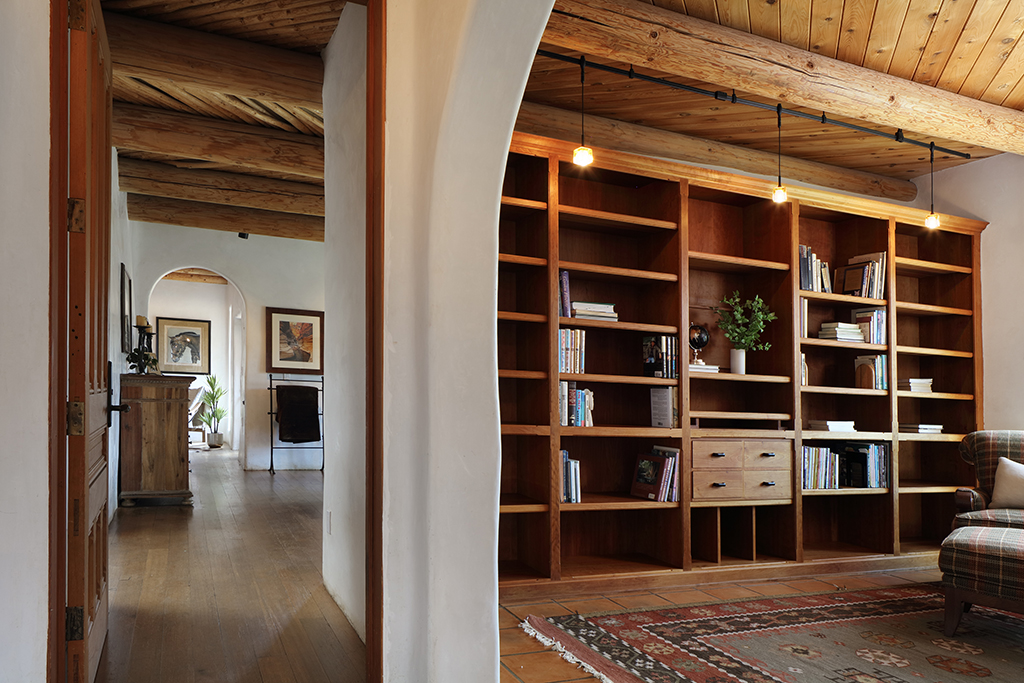 Beautiful interior with rich wood cabinets